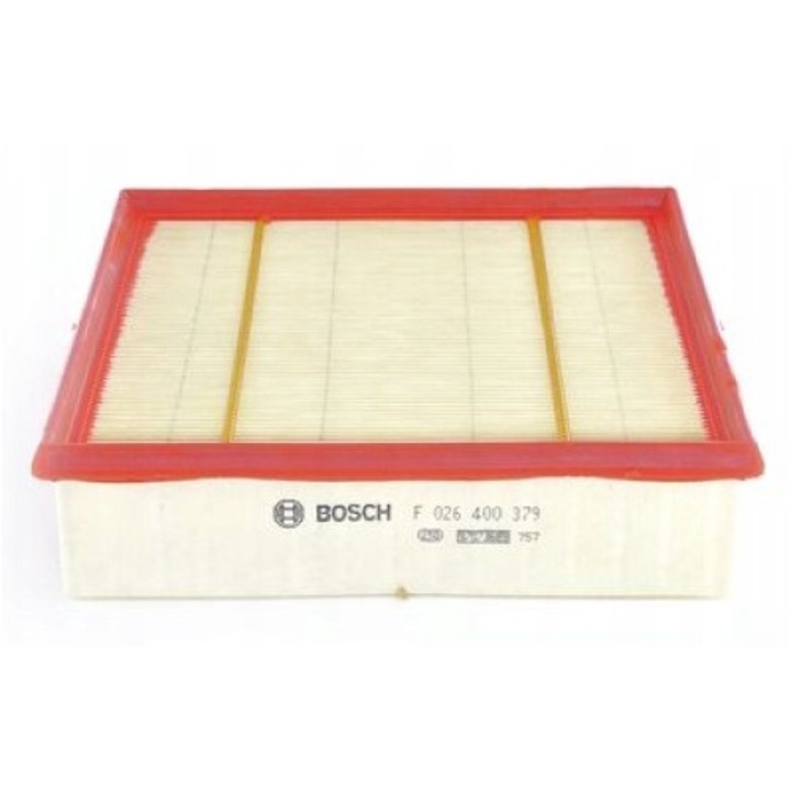 Filtru aer F 026 400 379, Bosch, Rosu/Alb