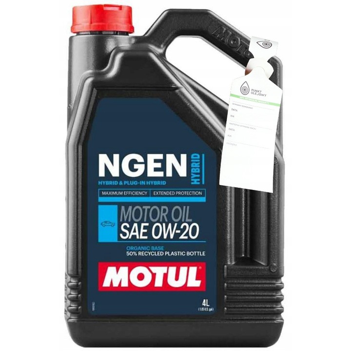 Ulei motor MOTUL NGEN HYBRID 0W20, biodegradabil, pentru vehicule hibride, 1L