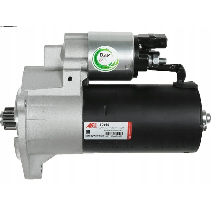 Indító S0169, AS-PL, fém, fekete