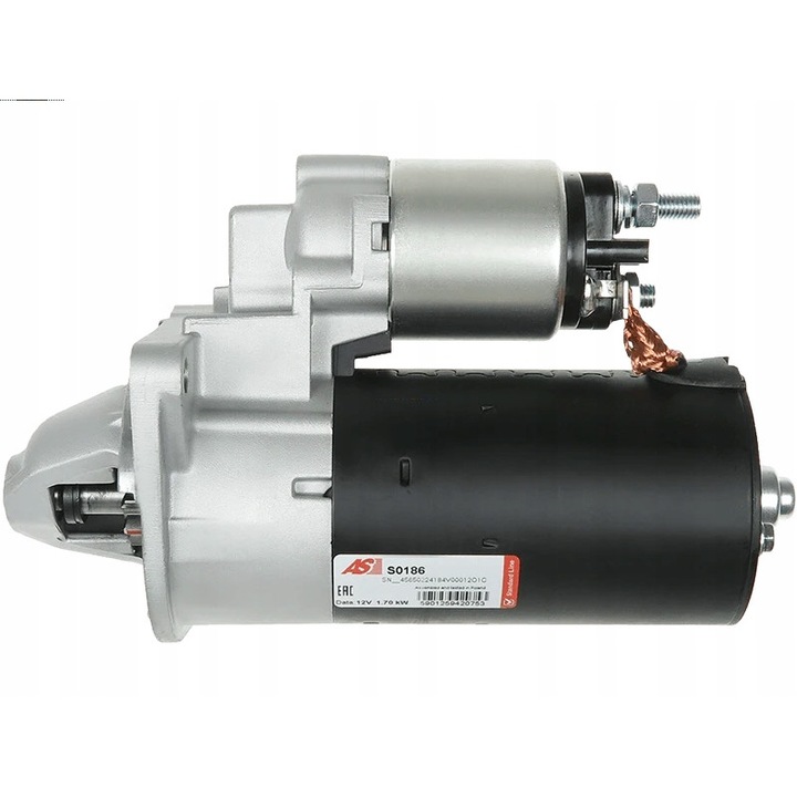 Indító S0186, AS-PL, fém, fekete