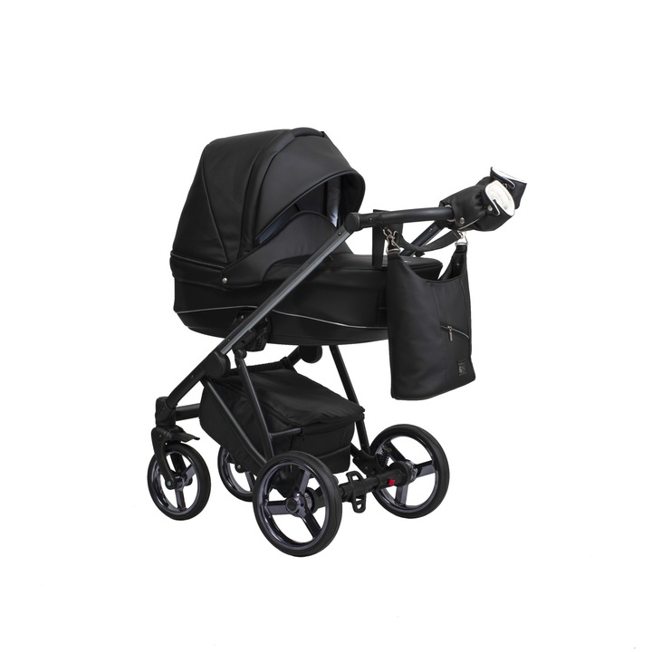 Carucior bebelusi Rocco, Paradise Baby, 2in1, Pliabil, 11.1Kg, Negru