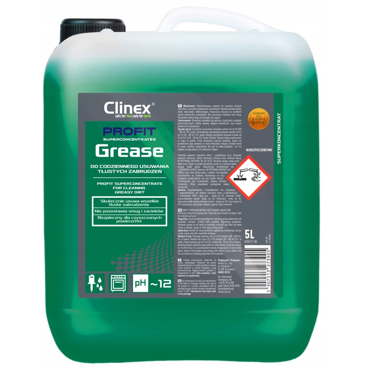 Solutie curatare, Clinex, Degresant, 5L