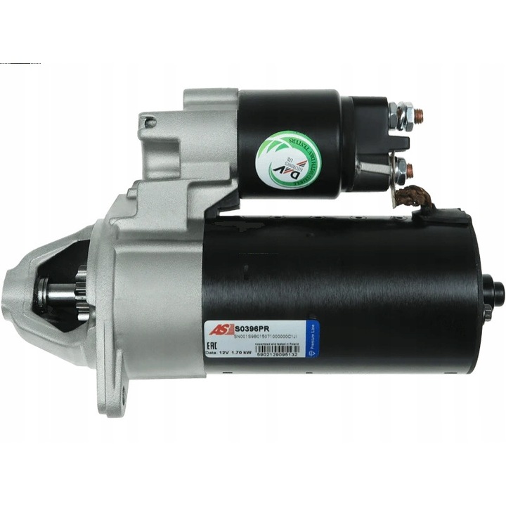 Indító S0396PR, AS-PL, fém, fekete