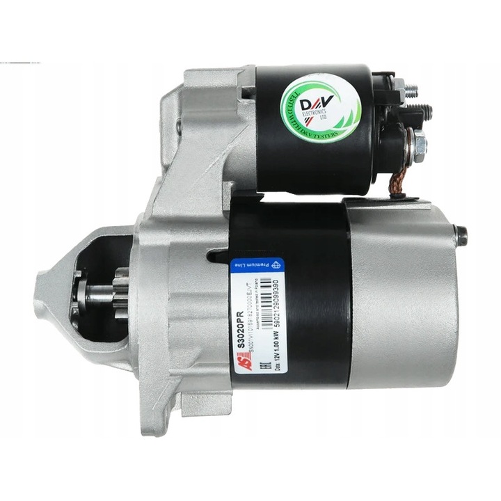 Indító S3020PR, AS-PL, fém, fekete