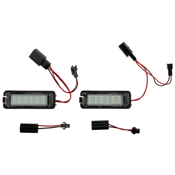 Комплект светлини за регистрационен номер, За VOLKSWAGEN PASSAT B6 SEDAN 2005-2010, B7 SEDAN 2010-2014, PORSCHE CAYENNE 2003-2009