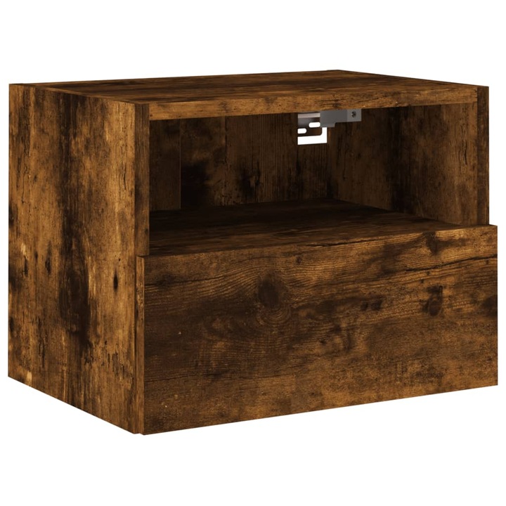 Comoda TV de perete stejar fumuriu vidaXL, 40x30x30 cm lemn prelucrat,, 5.5 kg