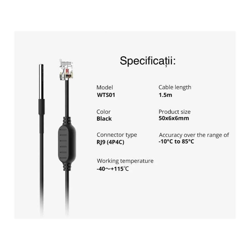 Mini jack to RJ9 for Sonoff TH16 and TH20 