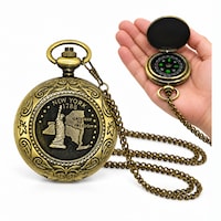 Busola paortabila, JESWO®, Functie fluorescenta, Rotire 360°, Design retro, Breloc busola, Potrivit pentru camping, Alpinism drumetii, Instrument esential pentru aventuri drumetii peste noapte, Aurie