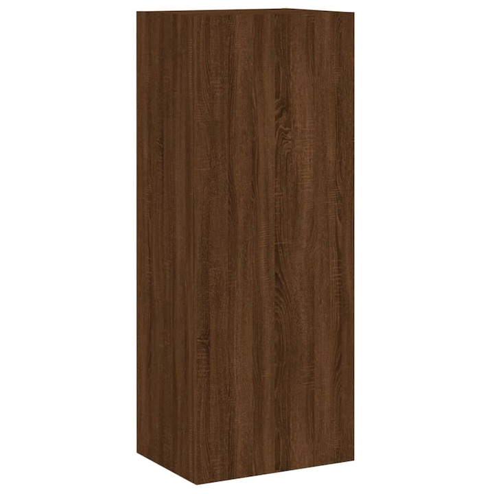 Comoda suspendata Zakito Europe, Lemn, 3 compartimente, maro stejar, 40.5x30x102cm