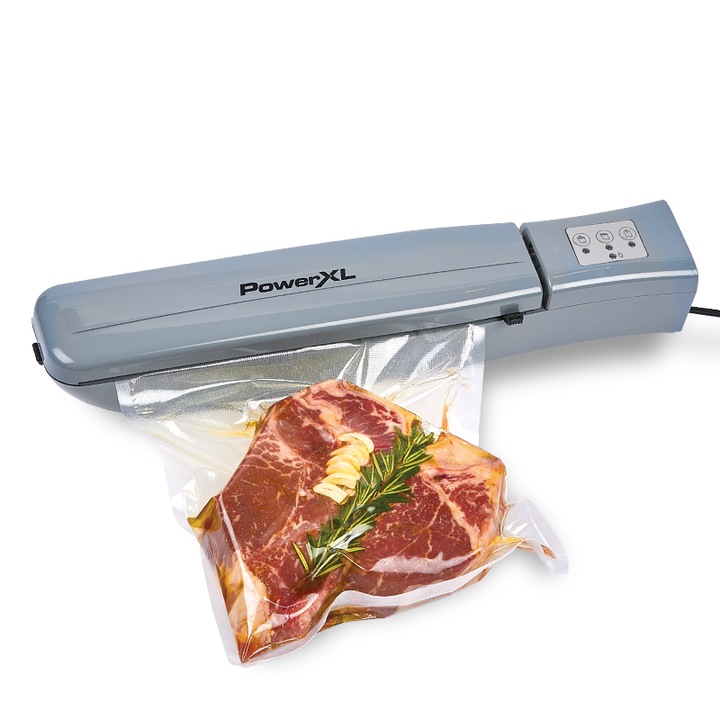 PowerXL Duo Nutrisealer vákuumozó gép, ezüst, 130 W
