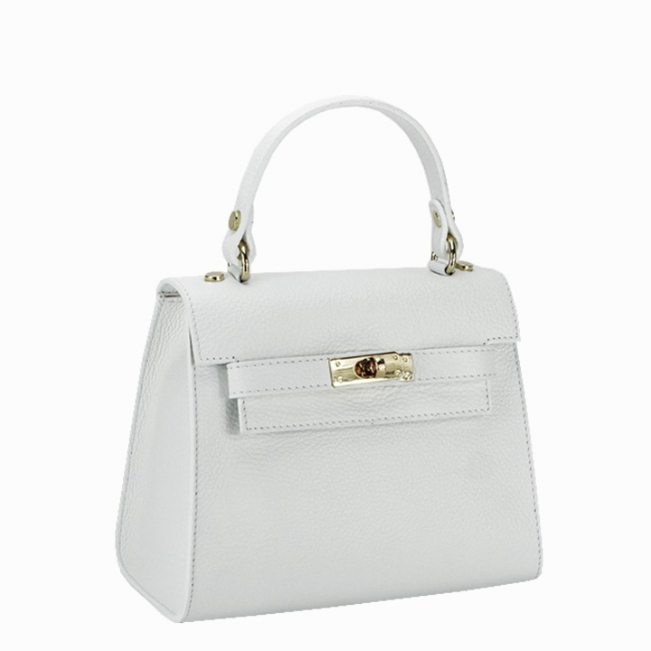 Дамска чанта от естествена кожа B-8949 121 White White