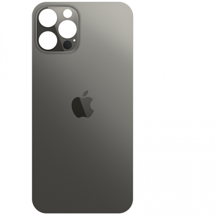 Заден капак, съвместим с Apple iPhone 12 Pro, стъкло, сив