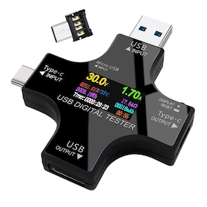 Tester USB, Axroad Mall, Detecteaza protocolul de incarcare pe USB, capacitatea, curent, voltaj, putere, Domeniu de masurare DC 3.6V-36V, Protectie la supratensiune, Afisaj LCD, Buton de resetare, Plastic, 54x54x11mm, Negru