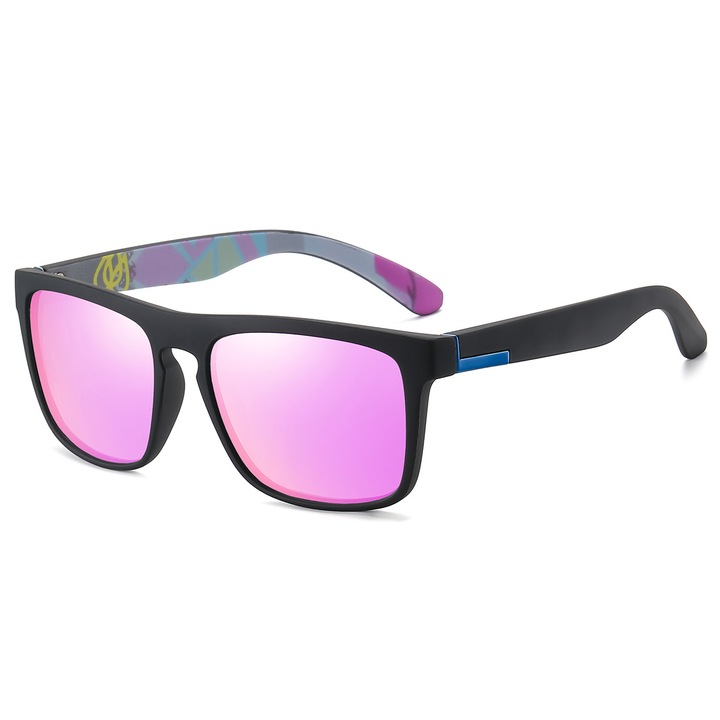Ochelari de soare polarizati pentru barbati, Negru/Violet