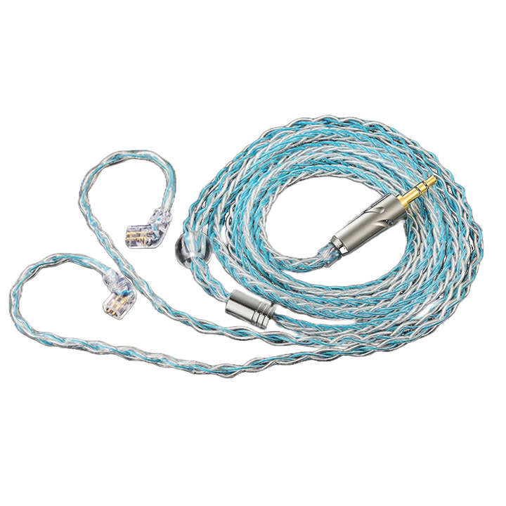 Cablu audio pentru casti QKZ ZXN, ZXT, ZXD, ZX2, ZAX2, ZX1, ZX3, Lungime 1.2m - Albastru