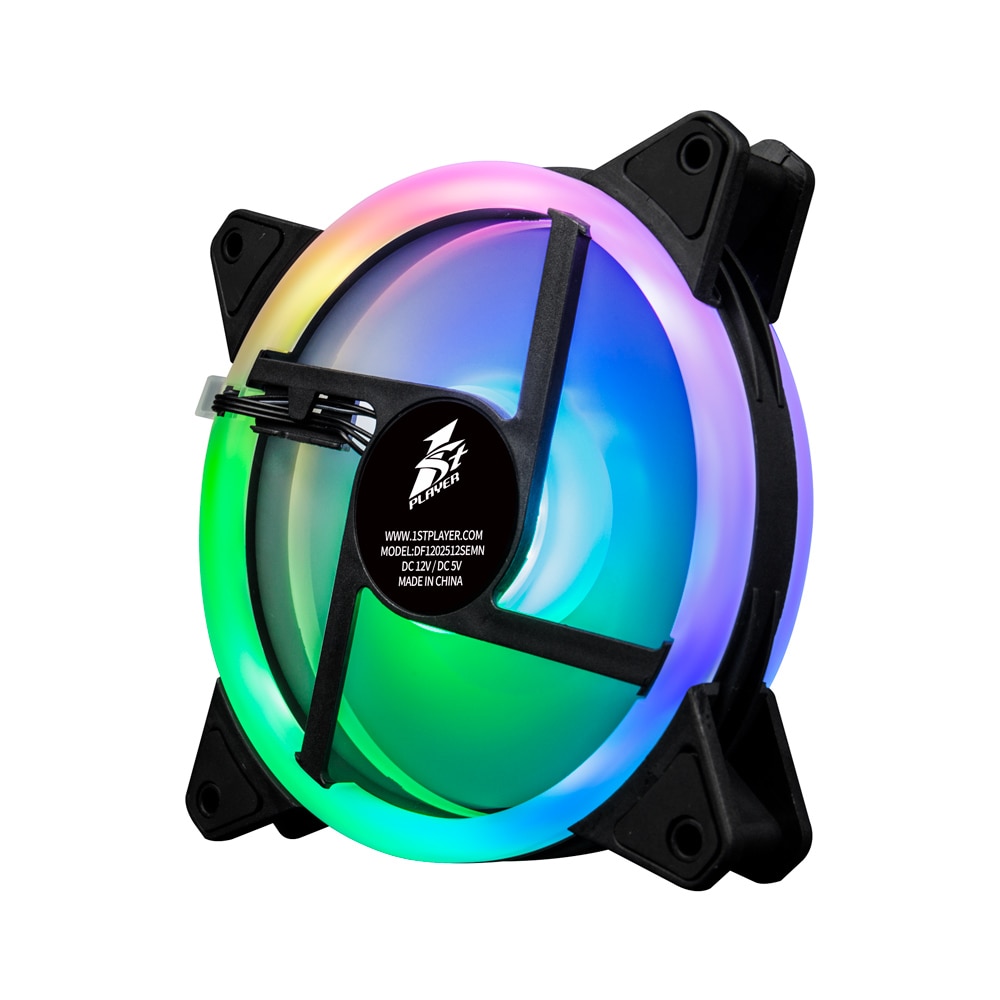 Ventilator carcasa 1stPlayer RGB M1 Firemoon, 120x120x25 mm silent ...