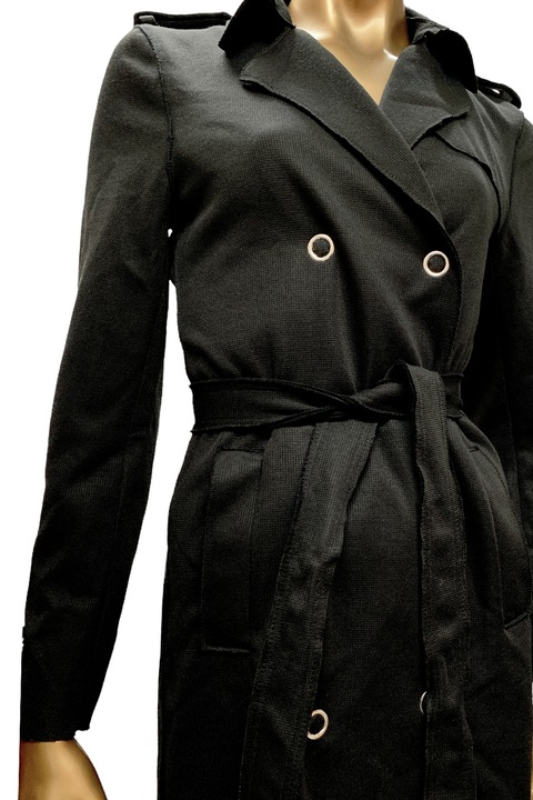 Palton de dama, Stradivarius, bumbac, S, negru