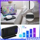 Ceas cu alarma de proiectie, Excitat®, 7" cu proiector rotativ la 180°, lumina de noapte RGB, port pentru incarcator USB C, dimmer automat, negru