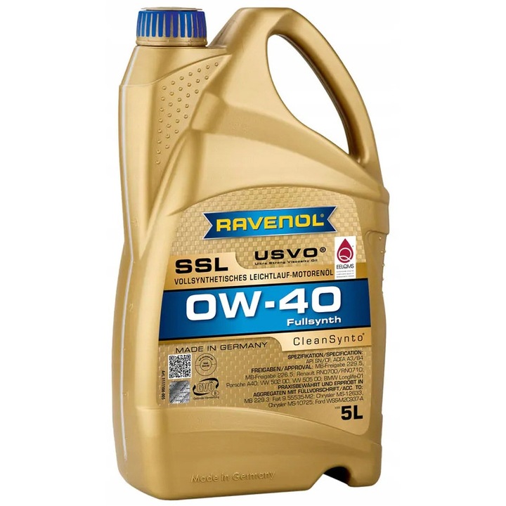 Ulei motor Romix RAVENOL SSL CleanSynto 0W40, sintetic, 5L