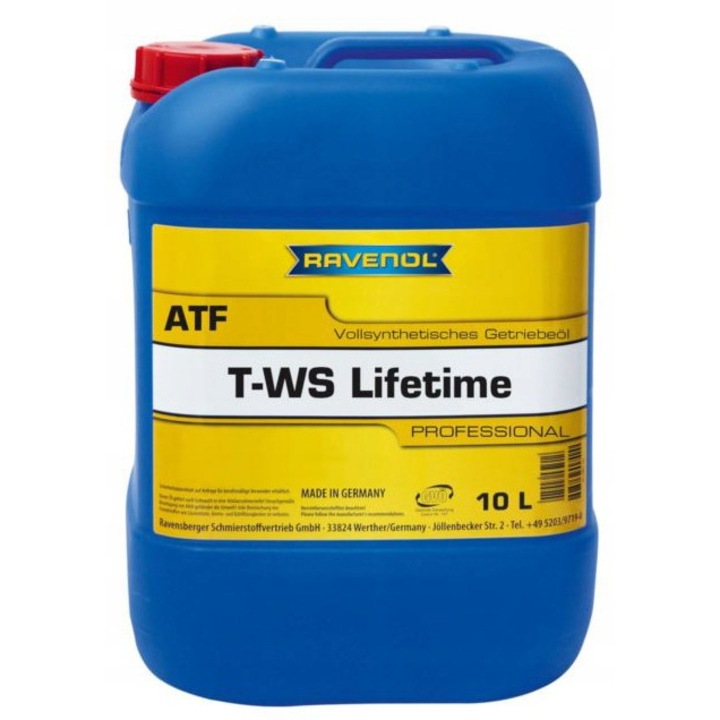 Течност за автоматични трансмисии, RAVENOL ATF T-WS Lifetime, 10L