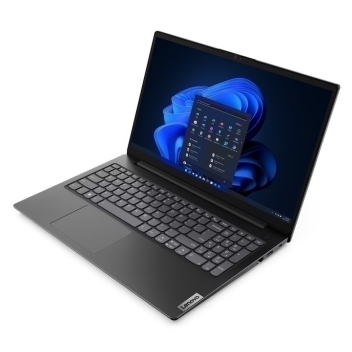 Lenovo V15 15.6" FullHD laptop, AMD Ryzen 7 5825U, 8GB, 512GB SSD, Integrated Graphics, Magyar billentyűzet, Fekete, Windows 11 pro