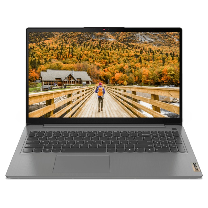 Lenovo Ideapad 3 FullHD laptop, AMD Ryzen 5 5500U, 8GB, 256GB SSD, Integrated Graphics, Magyar billentyűzet, Sarkvidéki szürke, Windows 11 pro