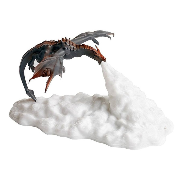 Лампа 3D printed dragon, червен цвят