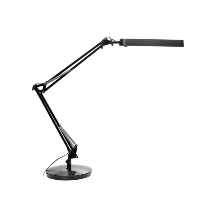 Настолна лампа Welora, Мощност 5.6 W, Регулиране на 4 нива 135-360°, Напрежение 230 V, 10 модула за осветление, Топла/студена/бяла светлина, Захранване през USB кабел 115 см, 80 светодиода, 4000k, 400 lm, 32,5 x 70 x 18 cm, Черен