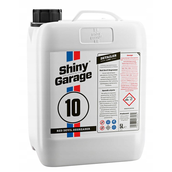 Degresant auto, Shiny Garage, Red Devil, eficienta inalta, protectie anticoroziva, 5L