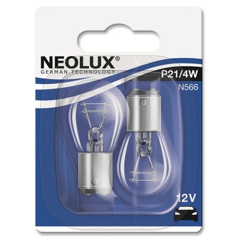Set 2 Becuri auto auxiliare cu halogen Neolux P21/4W, 12V, 21W Set 2 Becuri auto auxiliare cu halogen Neolux P21/4W, 12V, 21W