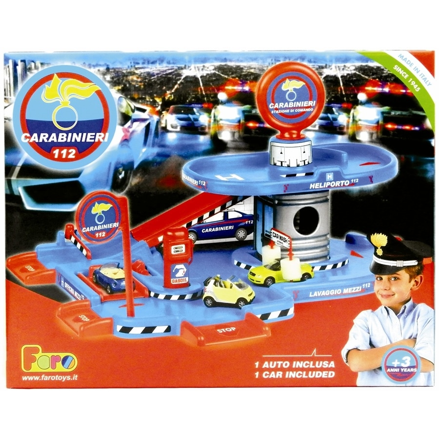 Faro Statie de politie cu doua nivele si 1 masinuta