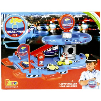 Faro Statie de politie cu doua nivele si 1 masinuta Faro Statie de politie cu doua nivele si 1 masinuta