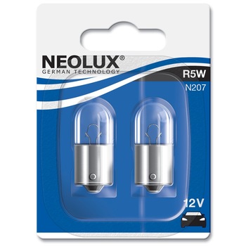 Set 2 Becuri auto auxiliare cu halogen Neolux R5W, 12V, 5W Set 2 Becuri auto auxiliare cu halogen Neolux R5W, 12V, 5W