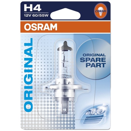 Bec auto cu halogen pentru far Osram H4 Standard, 12V, 55W, 1 Buc
