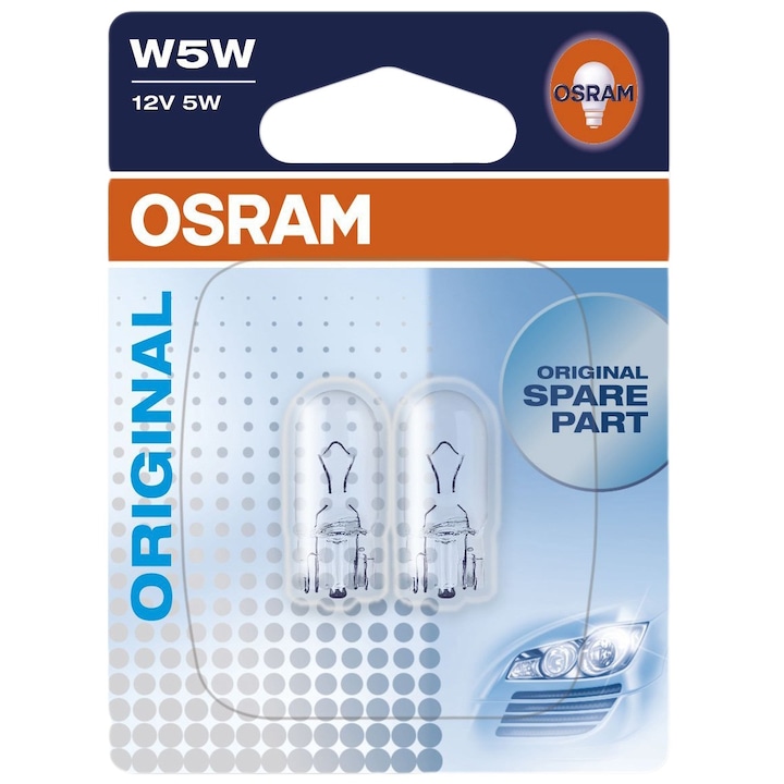 Osram W5W halogén izzó készlet, 12V, 5W, 2 db