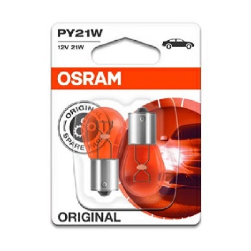 Set 2 bucati bec PY21W 12V 21W, BAU15S OSRAM - eMAG.ro