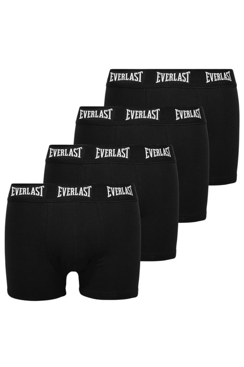 Set 4 Boxeri Barbati, Everlast, Bumbac, Negru, Negru