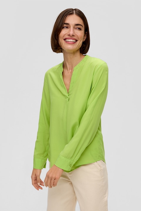s.Oliver, Свободнопадаща блуза от висока, Шам фъстък зелено