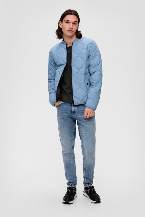 QS, Mosott hatású szűkülő szárú farmernadrág, Világoskék