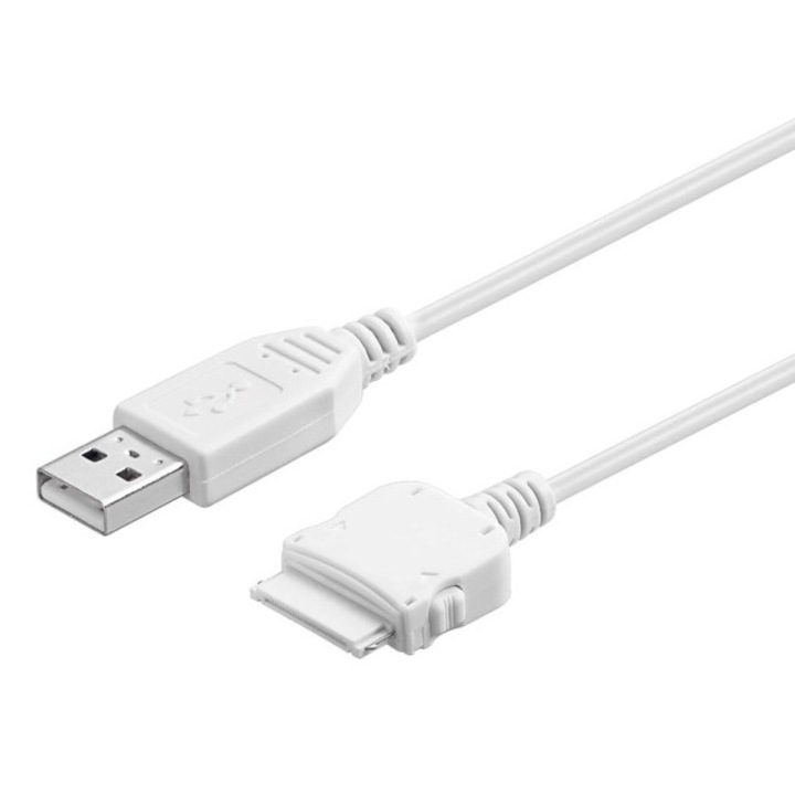 Cablu de date si incarcare USB 1.2m Apple iPhone 4S iPad 1-2-3 alb