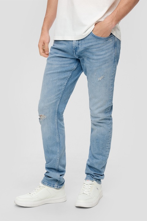QS, Blugi slim fit cu 5 buzunare, Albastru deschis, W29-L32