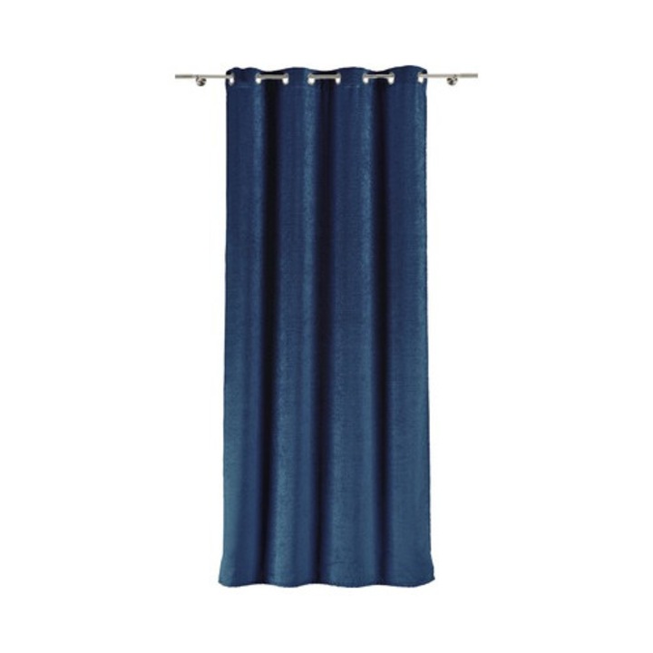 Draperie Cu Inele Velar Albastru 140x245 Cm