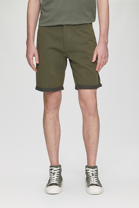 QS, Pantaloni scurti de bumbac, Kaki, 30