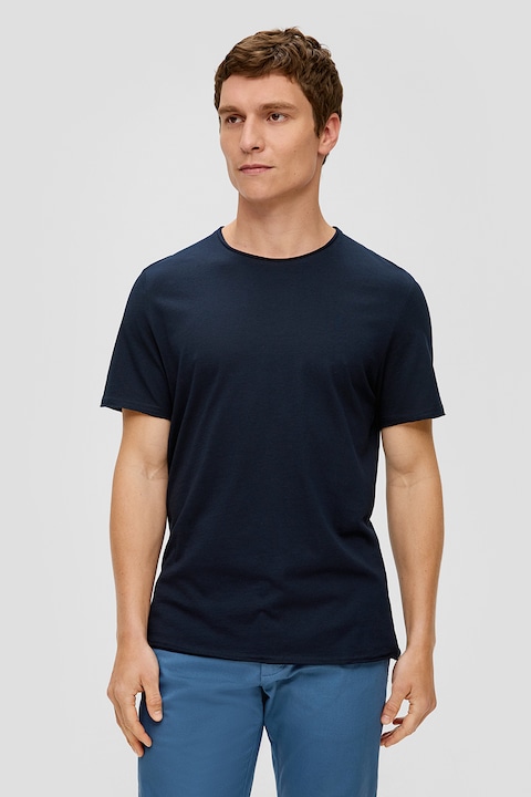 s.Oliver, Тениска с овално деколте, Ултрамарин синьо