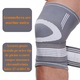 Genunchiera Ajustabila HASEPE, Banda Reglabila cu Stabilizator Medical, Compresie si Suport Genunchi, Material Respirabil, Marime Universala, Pentru Sport, Recuperare, Dureri si Leziuni, Gri/Alb