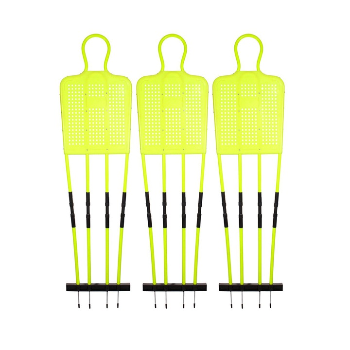 Kit 3 manechini pliabili pentru antrenament, Merco Split Soccer Dummy, inaltime 193cm, latime 52 cm, grosime 4 cm, include geanta pentru transport
