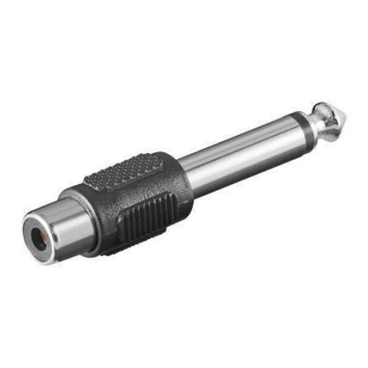 Адаптер Jack 6.35 mm моно към RCA женски Goobay