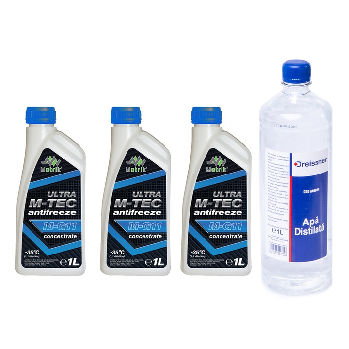 PROMO Package Revision Fagyálló 3 l Motrik fagyálló G11 kék + 1l desztillált víz