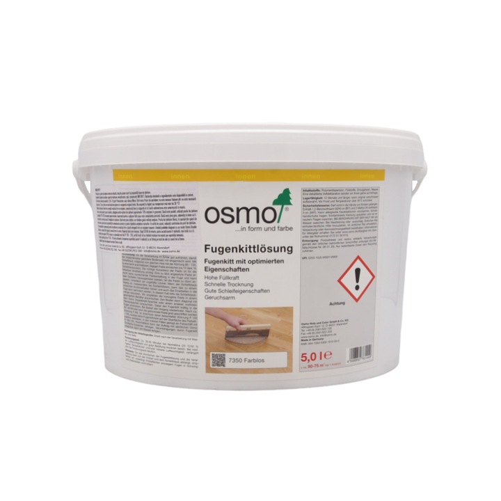 Chit pentru podele si parchet de lemn, Osmo, Wood Putty, cu continut ridicat de fibra, transparent, 5 L