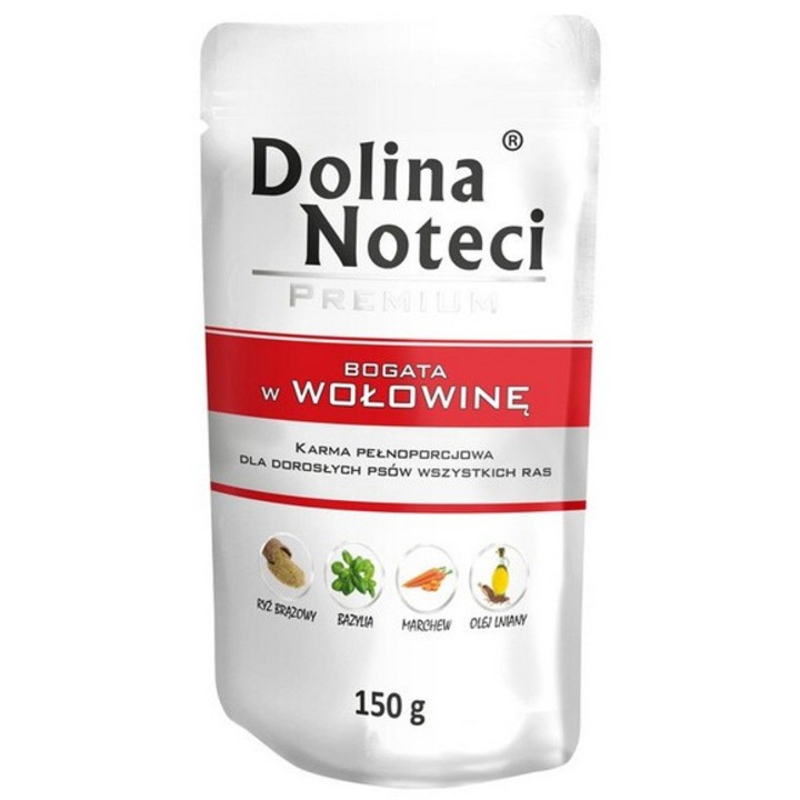 Kutyaeledel, Dolina Noteci Premium, marhahús, 150g